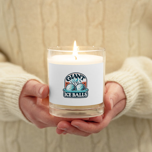 Glass jar soy wax candle